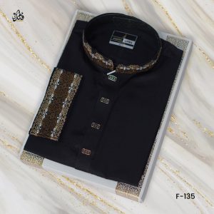 China cotton stitch Panjabi Black